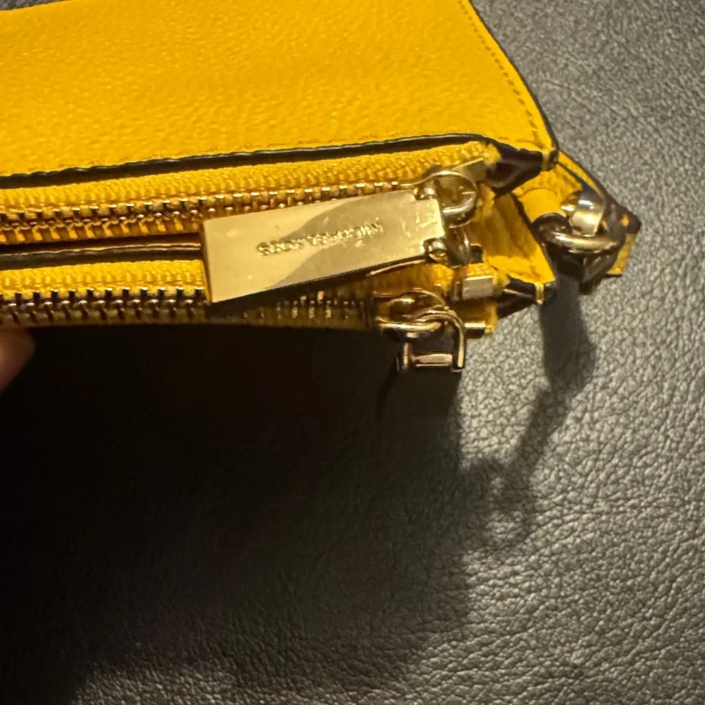 Michael Kors Mustard Yellow Wristlet In Great Used Condition With One Small Mark - Picture 9 of 10